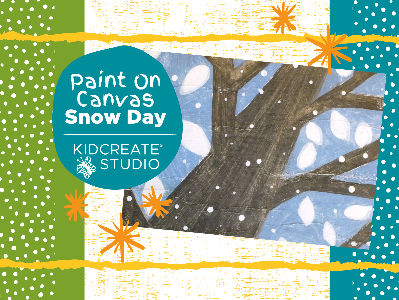 WELCOME WEEK- 50% OFF!  Homeschool  Education- Paint on Canvas-Snow Day Workshop (5-12 Years)